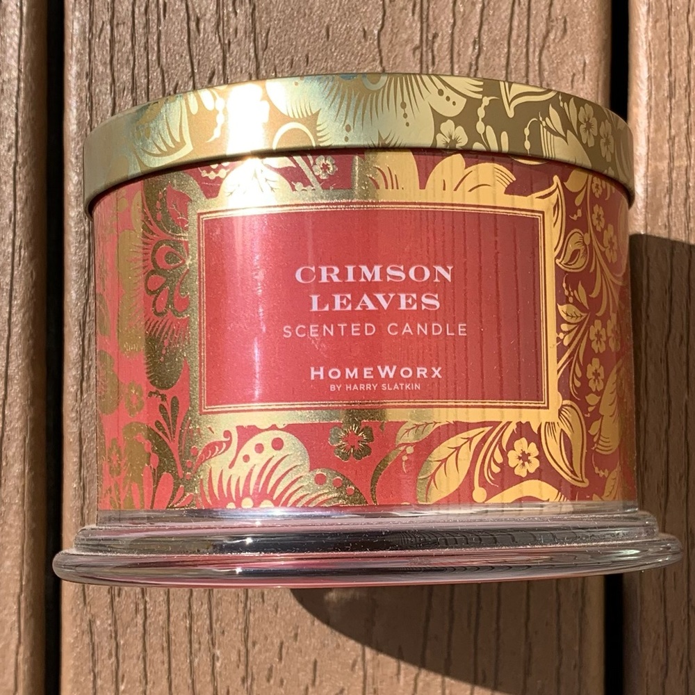 🆕HARRY SLATKIN HOMEWORX “CRIMSON LEAVES” 3 WICK FALL COLLECTION CANDLE